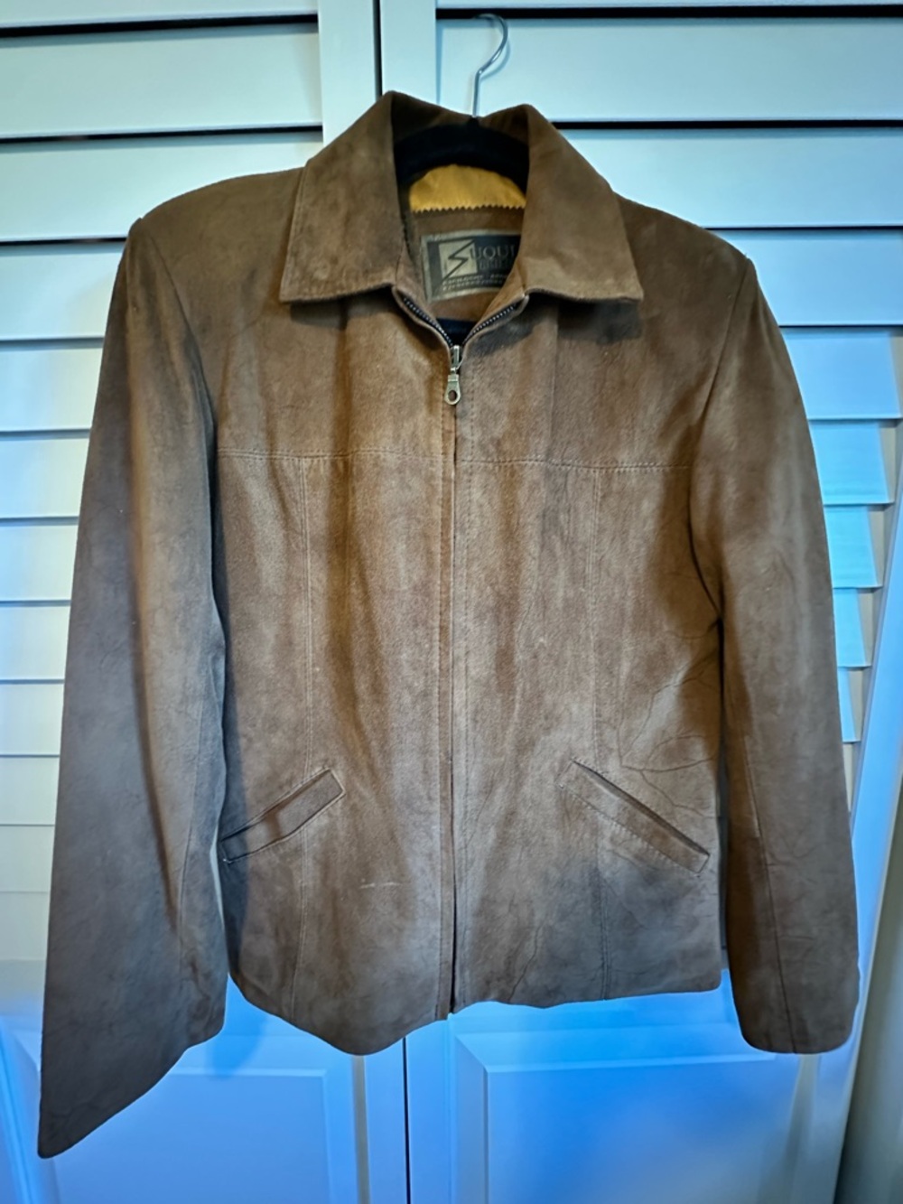 Women’s Brown Suede Zip Jacket